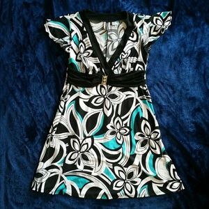 Printed wht,blk,blue